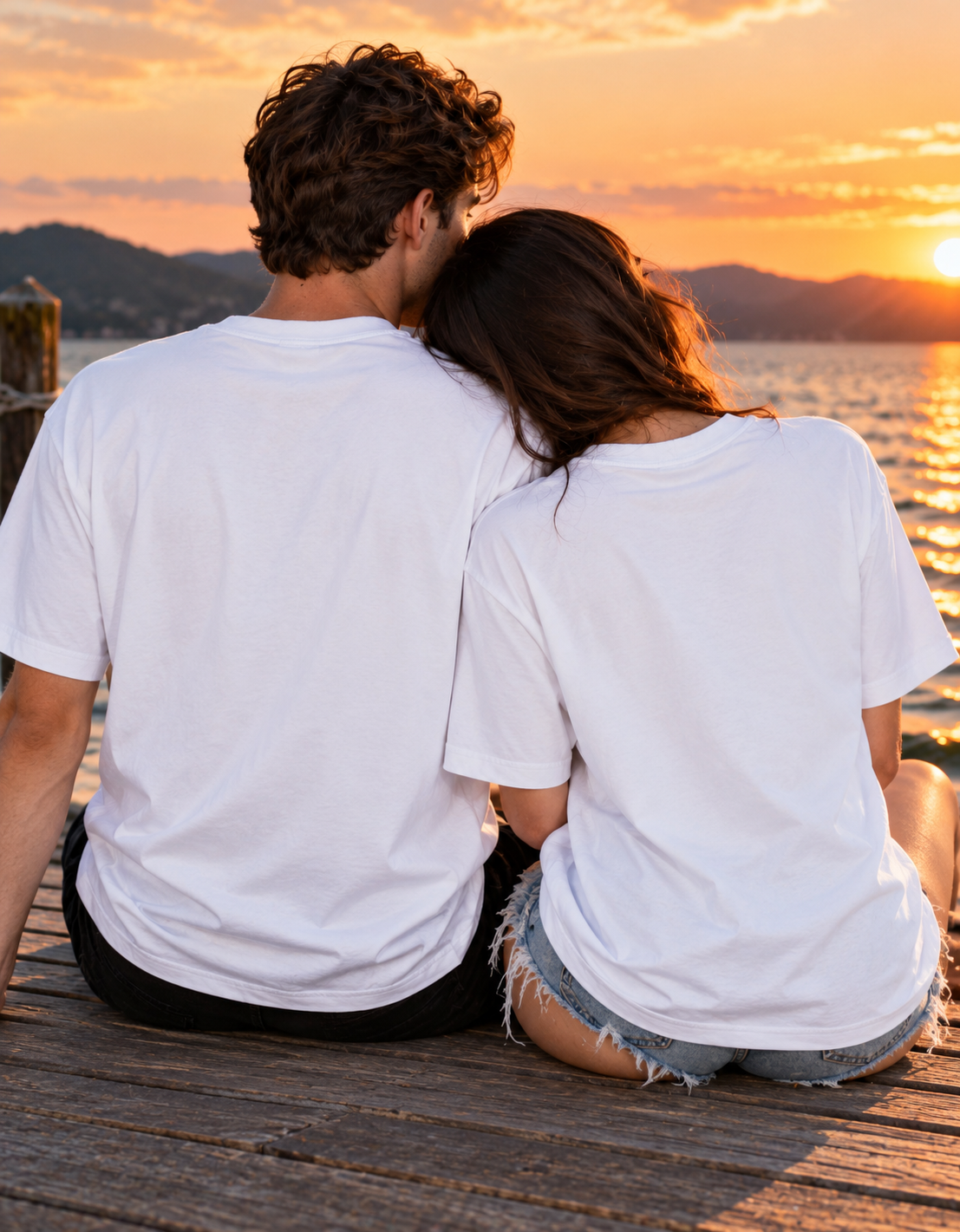 Under the Same Moon™ — Romantic Couple Oversized T-Shirt